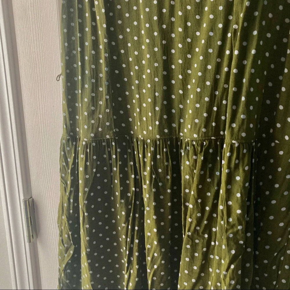 Old Navy Olive Green Polka Dot Dress - Size Small - Picture 4 of 4